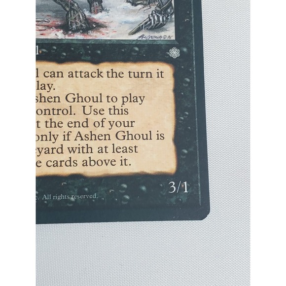 Ashen Ghoul Ice Age 1995 MTG Black Creature Old Border Vintage Card - Picture 7 of 10